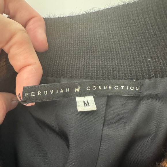 Peruvian Connection 100% Alpaca Mandarin Spice Jacket Size Medium Red Boho Artsy - Picture 9 of 11